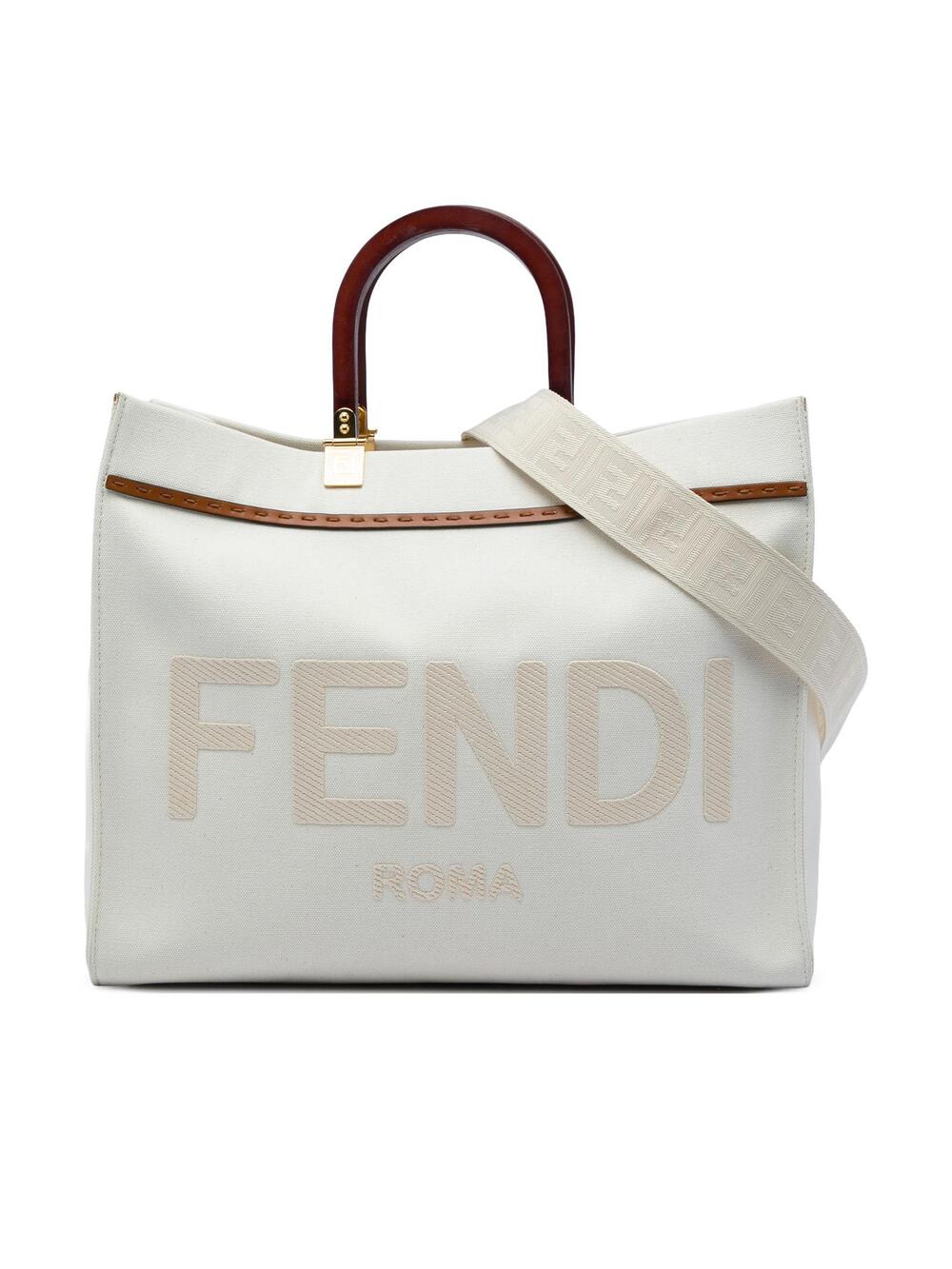 Fendi Medium Canvas Sunshine Shopper #343429F14B